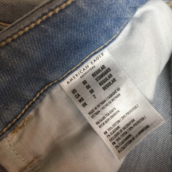 American Eagle Super Hi-Rise Jeggings 00 Regular Light Wash - Picture 11 of 16